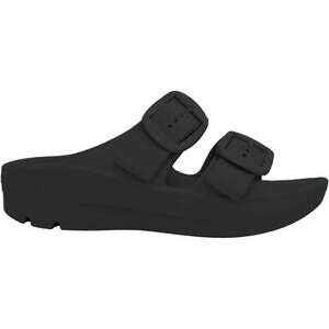 NEW TELIC women's boise bliss sandal in midnight black/black buckle